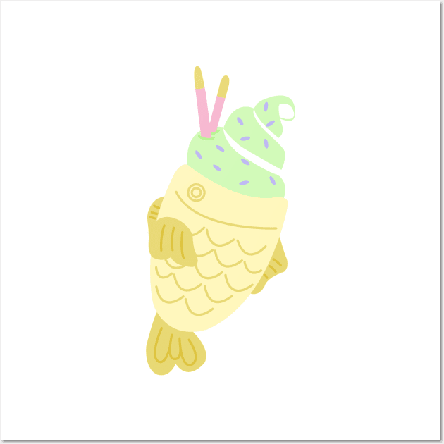 Taiyaki Ice Cream Wall Art by maiitsu